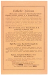 Catholic Opinions on Woman Suffrage Flyer