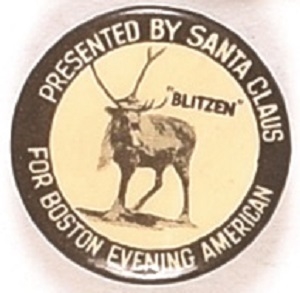 “Blitzen” The Boston Evening American Newspaper Advertising Pin