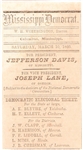Jefferson Davis Mississippi Democrat Presidency Ballot