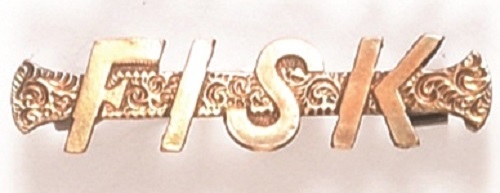 Fisk Prohibition Party Name Pin