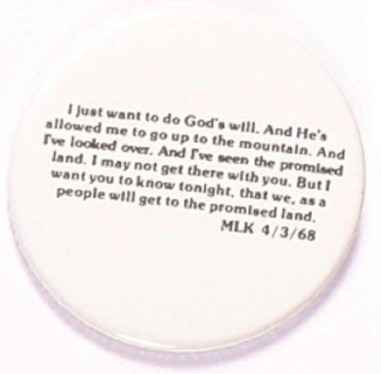 Martin Luther King Promised Land Celluloid