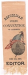 California 1894 Republican State Convention Ribbon