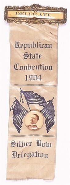 Theodore Roosevelt Pin and Montana Convention Ribbon