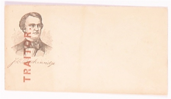 Anti Breckinridge Civil War Traitor Cover