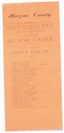 Lincoln Morgan County, Ohio 1864 Ballot