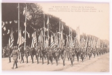 American Victory Parade WW I Postcard
