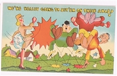 Anti Axis WW II Postcard
