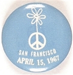 Peace Sign, Daisy San Francisco 1967 Pin