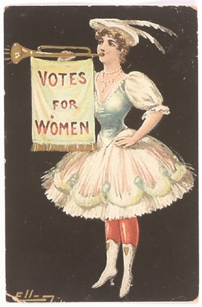 Votes for Women Trumpeter Postcard