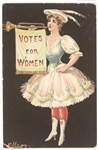 Votes for Women Trumpeter Postcard