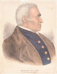 Zachary Taylor Large Hand-colored Print