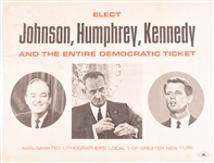 LBJ, HHH, RFK New York Coattail Poster