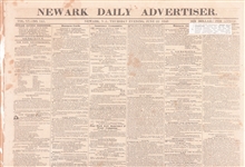 Taylor for President, 1848 Newark Daily Advertiser