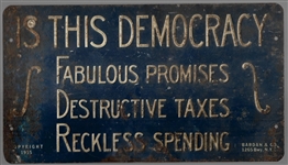 Anti FDR Is This Democracy License Plate