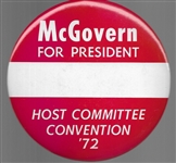 McGovern Host Committee 6 Inch Celluloid