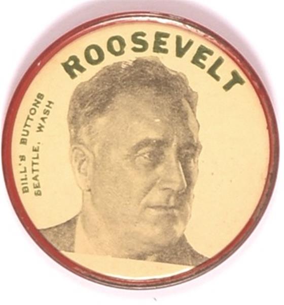 Franklin Roosevelt Seattle Pin