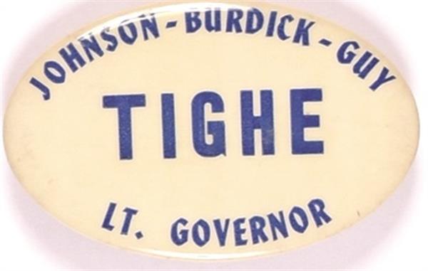 Johnson, Burdick, Guy, Tighe North Dakota Coattail Pin