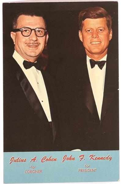 Kennedy, Cohen for Coroner Coattail Postcard