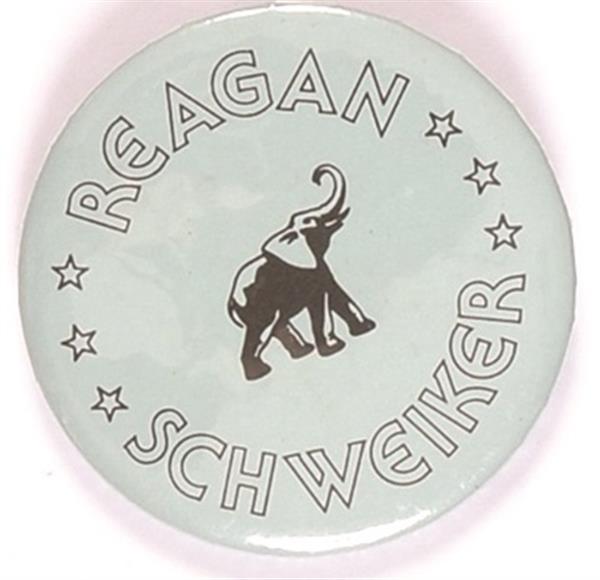 Reagan, Schweiker GOP Elephant Pin
