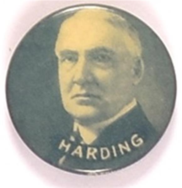 Harding Unusual Blue and White Celluloid
