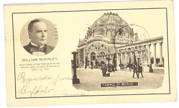 McKinley Temple of Music Postcard