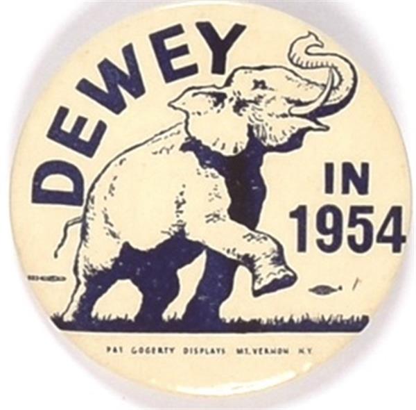 Dewey in 1954 Elephant Pin