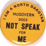 North Dakotan McGovern Does Not Speak for Me