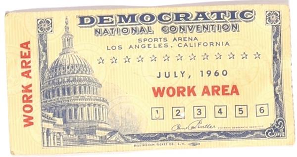 JFK 1960 Convention Ticket