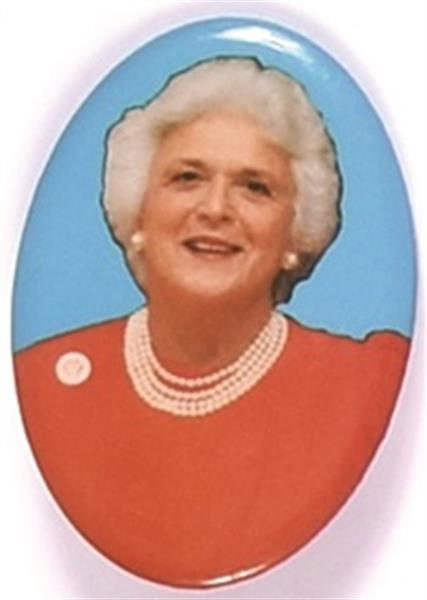 Barbara Bush Oval Celluloid