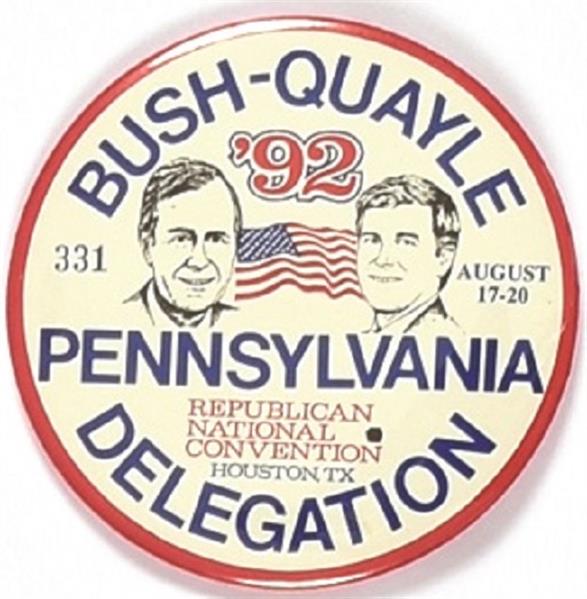 Bush, Quayle Pennsylvania Delegation