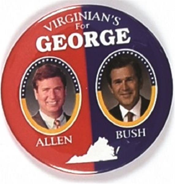Bush Virginians for George Coattail Pin