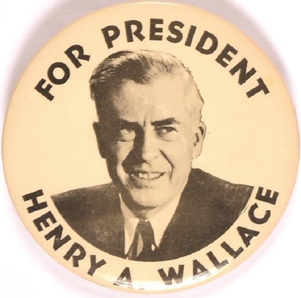 Henry Wallace for President Large Celluloid