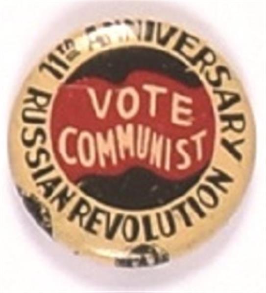 Vote Communist 11th Anniversary Soviet Revolution