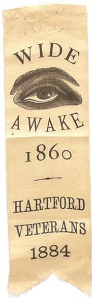 Wide Awake, Hartford Veterans 1884 Ribbon