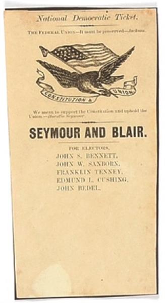 Seymour and Blair 1868 Ballot