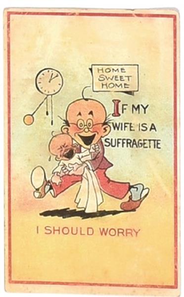 If My Wife is a Suffragette Postcard