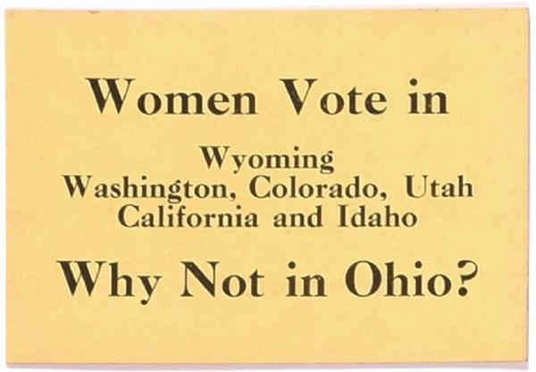 Ohio Woman Suffrage Amendment Card