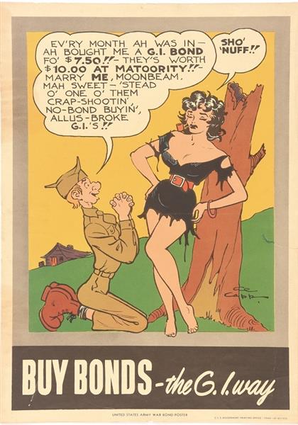 Marry Me Moonbeam WW II Bonds Poster