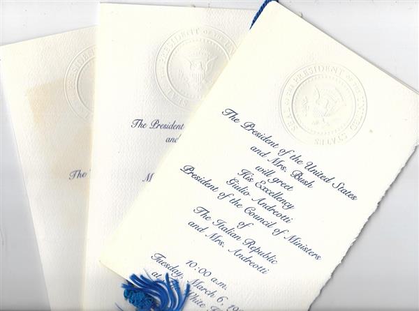 President Bush White House Invitations