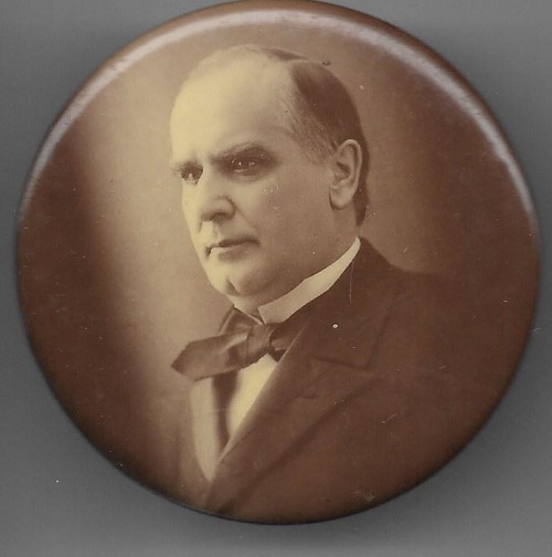 William McKinley Sepia Celluloid 