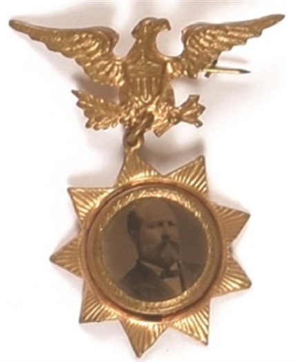 James Garfield Ferrotype, Eagle Pin