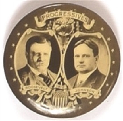 Roosevelt, Johnson Rare 1912 Progressives Jugate