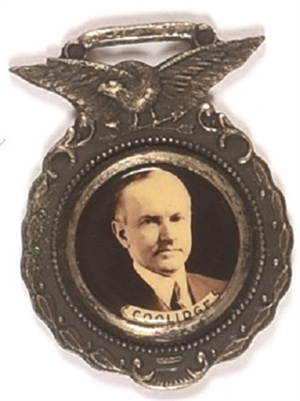 Calvin Coolidge Sepia Fob