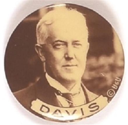 John W. Davis Sepia Celluloid