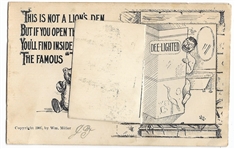 Theodore Roosevelt Teddy Bear Mechanical Bathroom Postcard