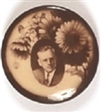 Landon Unusual Brown and White Sunflower Pin