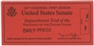 Clinton Impeachment Trial Press Pass