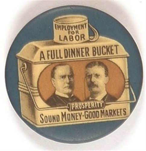 McKinley Blue Dinner Pail Jugate, Pince Nez String