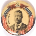 Theodore Roosevelt Flag and Eagle Celluloid
