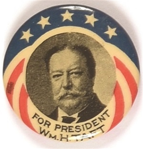 William Howard Taft Stars and Stripes Celluloid